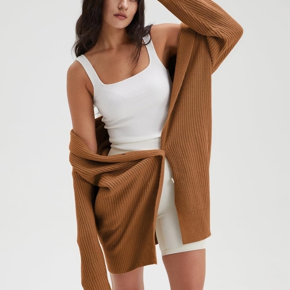 Deep Self Women's Long Sleeve Open Front Cardigan.  100% acrylic.  3 button fron - Picture 8 of 9